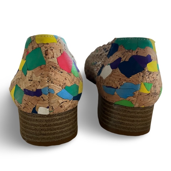 Margaret Jerrold Woven Cork Artsy Painted Shoes Made in Spain Size 8 - Picture 4 of 6